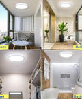 18 Watt Flush Mount LED Ceiling Light 8.86 Inch Surface Mounted Fixture Daylight White 5000K in balcony, hallway, closet, bathroom