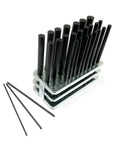 28 Piece Transfer Punch Set For Precise Hole Layout And Transfer, Ranging From 3/32 To 1/2 Inch, Hardened Tool Steel with Black Oxide Finish