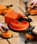 Heavy Duty Floor Fixer Tool With Powerful Vacuum Suction Cup For Seamless Marble Repair Lifters and Adjustable Height Setters in vibrant orange color.