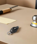 Heavy Duty Boat Pulley Block With Black Nylon Wheel on beige tabletop