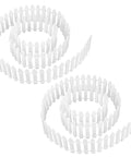 Miniature Fairy Garden Fence Set 40 Inch Long By 2 Inch Tall DIY Wood Picket Fence For Dollhouse White 2 Pack Perfect For Crafts