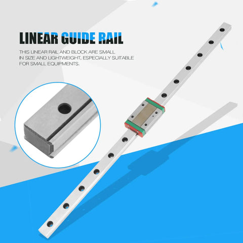 MGN12H 350mm Linear Guide Rail with Block for CNC Machines and 3D Printers, Bearing Steel, 12mm Width, Precision System