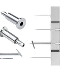Invisible Cable Railing Kit 20 Pack With Hidden Tensioner And Hand Swage For 2 By 2 Inch Metal Posts in T316 Stainless Steel displayed