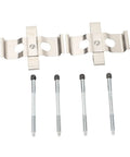Upgrade Your Ride With This Front Brake Pad Pin Installation Kit For The Peugeot 406 Years 1997 Through 2004. This Complete Metal Hardware Set Includes Essential Clips And Pins To Ensure A Direct Fit Replacement That Fixes Worn Disc Brake Caliper Issues. four metal brake pad clips and pins for Peugeot 406