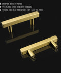 Brushed Brass Cabinet Pulls 3 Inch T Bar Drawer Handles For Kitchen Cupboard And Drawer Hardware Pack Of 10 Durable Stainless Steel Construction With Easy Mount Holes Smooth Gliding Operation And Timeless Brass Finish