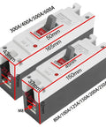 Pro Grade Rock Solid DC Circuit Breaker One Or Two Pole High Amp Solar Cell Protector RV Battery Isolator 12V To 120V MCCB dimensions and features