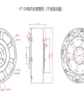 Technical drawing of High Torque DC Servo Geared Motor Kit For Robotic Arms And Robot Dogs Direct Drive Actuator dimensions.