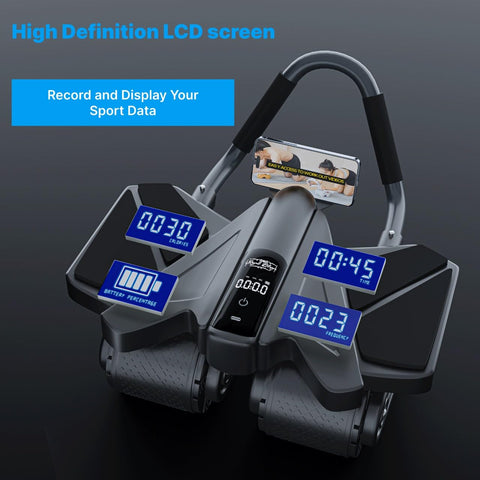 Calorie Counting Ab Roller Bundle For A Full Body Workout, Dope High Performance Abdominal Exercise Machine with LCD display