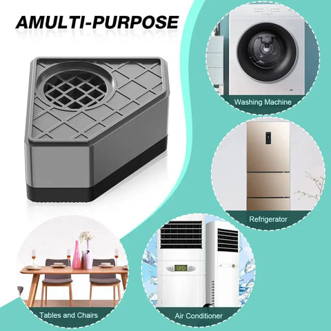 Heavy Duty Washing Machine Anti Vibration Pads With Shock Absorbers, Noise Cancelling Rubber Mats for appliance stability