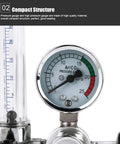 Heavy Duty Welding Pressure Regulator For Argon Gas Keeps Output Steady From 0 To 25 MPa gauge close-up view