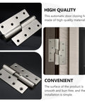 Automatic Self Closing Door Hinge Set In Stainless Steel For Wardrobe And Bathroom Doors With Soft Close And Easy Install
