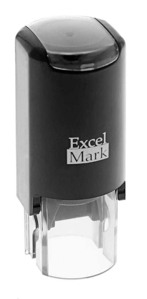 No Fuss Self Inking Stamp Kit With Two Boss Grade Rubber Office Stamps housing in clear and black design for easy handling.