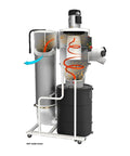 Go To Cyclone Dust Collector With 2 Micron Filter, 1.5 HP 115V One Phase Motor, showing components and airflow