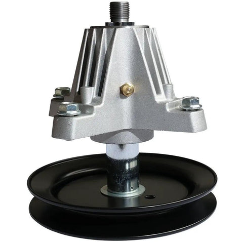 Spindle Assembly Replacement for Cub Cadet MTD Lawn Mower Decks 42 Inch and 30 Inch with pulley and zerk fitting side view