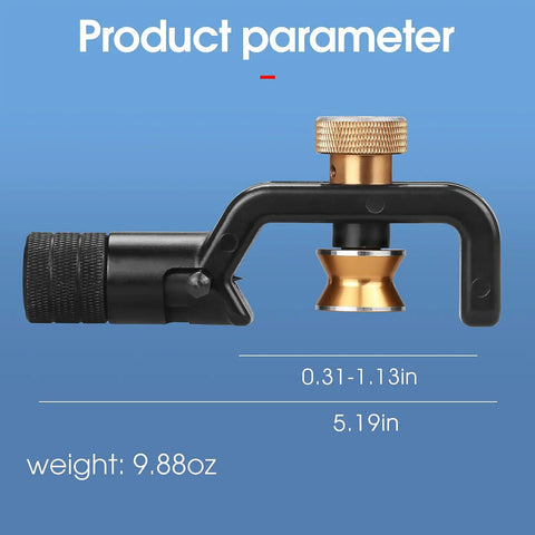 Beefy Fiber Optic Cable Stripping Knife For Armored Sheath 8-28.6mm with parameters showing 0.31-1.13in size on blue background.