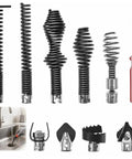 Ultimate Heavy Duty Professional 10 Pack Drain Cleaning Snake Heads compatible with sewer machine attachments, flexible auger cutters.