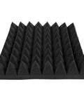 Top Shelf 2X12X12 Inch Pyramid Acoustic Foam Panels 12 Pack High Density Sound Proofing Tiles view from above showing pyramid shapes