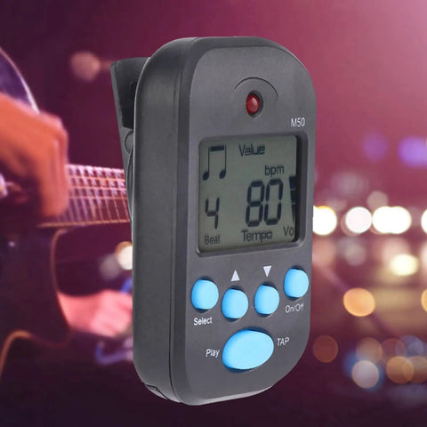Mini LCD Digital Metronome With Clip And Lanyard Hole Pocketable Tempo Device For Guitar Piano Drums Black 6 X 3.5 X 1.5 Cm