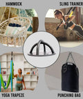 Beefy Industrial Strength Ceiling Hooks Set With Anchors And Bolts Holds Up To 600 Lbs for gym rings and yoga trapeze use