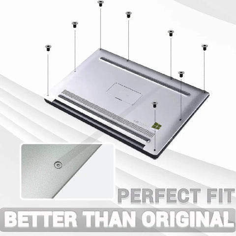 Solid Setup 12 Pack M2x3 Torx T5 Laptop Hardware With Snappy Precision Driver on Dell laptop base cover.
