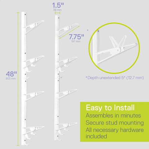 Rad 4 Tier Snowboard Wall Mount Rack With Extendable Ski Storage Shelf And Secure Helmet Pole Hooks For Your Ultimate Gnar Gear Stash Heavy Duty Steel Frame Includes All Hardware