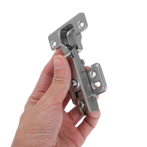 Two Pack Full Overlay Soft Close Cabinet Door Hinges Frameless Concealed held in hand
