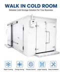 Built Tough Industrial Walk In Freezer Cold Storage Room Featuring Plug And Play Temperature Control for efficient cold storage.