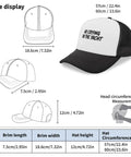 Lightweight Breathable Dad Hat For Men With Ventilated Crown And Fun No Crying On The Yacht Theme - Size Display and Measurements