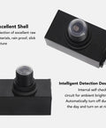Exterior Dusk To Dawn Photocell Sensor With Auto On Off For Outdoor Lights, black housing, close-up of weatherproof design.