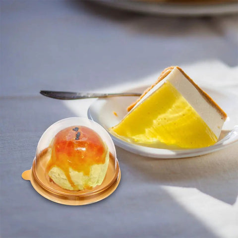 Clear Mini Cupcake Boxes With Dome Lids 100 Pack Plastic Treat Containers for muffins, pastries, and cookies bulk packaging