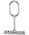 Hella Sturdy Closet Rod Center Supports, 3 Pack Chrome Oval Brackets, U-shaped chrome bracket for closet rod support.