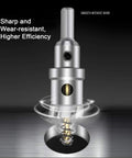 Pro Grade Carbide Tipped Hole Saw Kit 4-1/2 Inch Cutter with Two Titanium-Plated Pilot Bits for metal and wood drilling