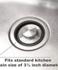 Stainless Steel Kitchen Sink Stopper For Garbage Disposal Fits Standard Three And A Half Inch Drain No Tools Needed