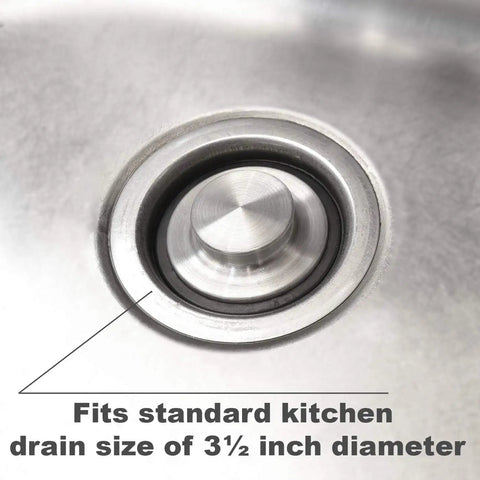 Stainless Steel Kitchen Sink Stopper For Garbage Disposal Fits Standard Three And A Half Inch Drain No Tools Needed