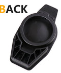 Back view of heavy duty charging port dust plug for Rivian R1T and R1S 2022-2025, made of black rubber for durability.