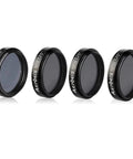 Set of 1.25 Inch Moon Filter Kit for Telescope with ND4 ND8 ND16 ND32 lenses, aluminum frame, for lunar detail enhancement.