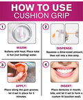 Instructions for using Thermoplastic Denture Adhesive That Refits And Tightens Loose Dentures For A Long Lasting Snug Fit, 1 oz