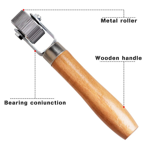 Sound Deadening Roller Kit For Auto Noise Reduction Three Piece Pro Grade Set With Metal Roller Wheel and Wood Handle