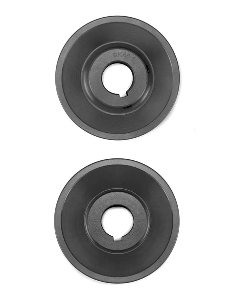 Top view of V Belt Pulley 1 Inch Bore Cast Iron Single Groove 3.95 Inch Outer Diameter High Wear And Galling Resistance
