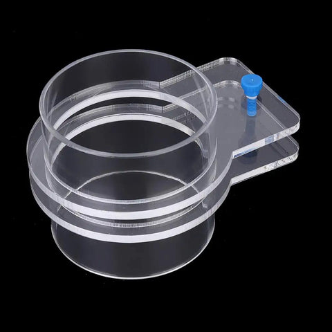 Pssopp Adjustable Automatic Acrylic Fish Feeder For Aquariums With Plastic Screws, Prevents Food Drift And Ties Securely To Tank. Durable Transparent Design For Long Lasting Performance In Home And Office Tanks. Perfect For Betta, Goldfish, And
