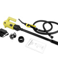 Built Tough Electric Def Drum Pump designed for smooth sailing up to 4.2 GPM with 12V power and telescopic suction tube.