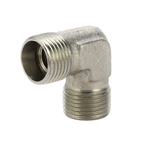 100 Pack 1C9-16 Metric Light 31.5 MPa Hydraulic M16x1.5 Male Thread 90 Degree Elbow Union Adapters For Heavy Duty Hydraulic System Connections Premium Grade, M16x1.5