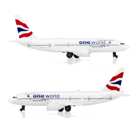 1/400 Scale British Plastic Airplane Model For Collectors And Display, Super Dope Diecast Mini Plane, side view