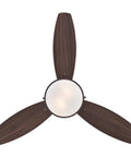 Top view of Dope 42 Inch LED Ceiling Fan With Light Kit In Oil Rubbed Bronze, Down Rod Mount, Reversible Walnut And Oak Blades