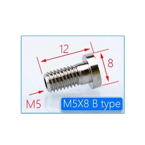 10 Piece Suction Cup Conversion Head Set For Industrial Pneumatic Tools showing M5x8 B type nickel-plated copper joint adapter.