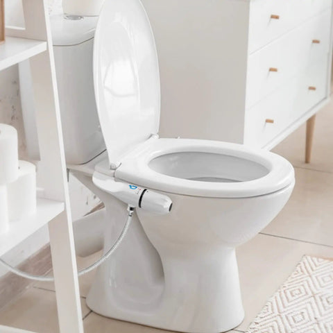 Non Electric Bidet Attachment For Toilet With Dual Nozzles, Posterior And Feminine Wash, Adjustable Water Pressure