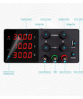 30V 10A Digital Display Adjustable DC Power Supply With Pro Grade Precision Voltage And Current Control For Aging Circuit Testing And Repair Tasks, Built In Overvoltage And Safety Protections For Sensitive Electronics, front panel view