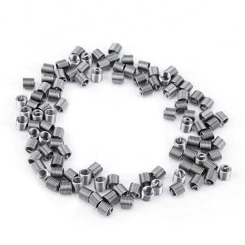 100 Pcs M4 Stainless Steel Helicoil Thread Repair Inserts Kit For Stripped Aluminum Engine Block Threads Wire Inserts