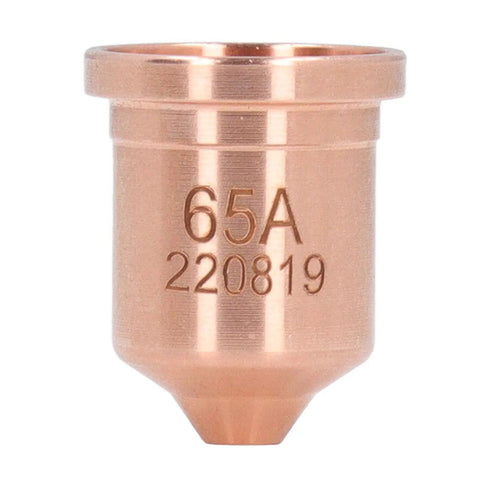 Top Tier Pocreation Plasma Electrode Tip 220819 Brass Consumable For PMX 65 85 105 Cutters Fits 45A To 65A Range close-up view