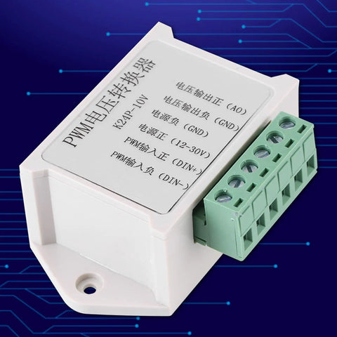 PWM To Analog Converter Module For PLCs And Industrial Control Boards Digital To Analog Voltage Converter Adapter 24V Input With Reverse Polarity Protection Easy Interface Switch Between Chips White Housing